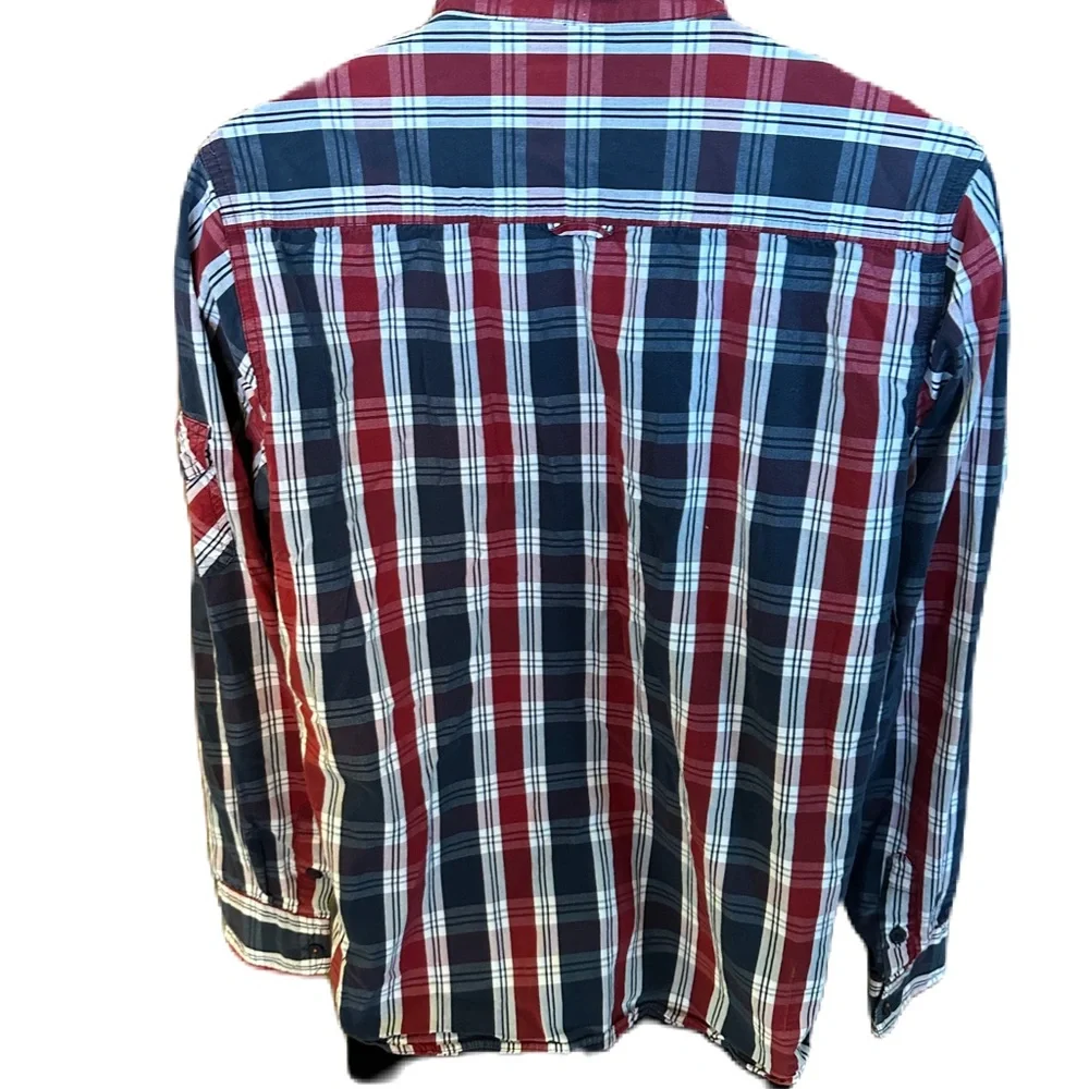 Triple Five Soul Long Sleeve Plaid Button Down Shirt. Size XL